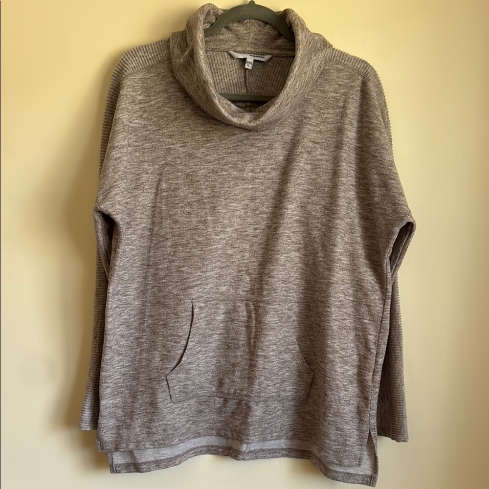 Sonoma Beige Cowl Neck Sweater Size XL